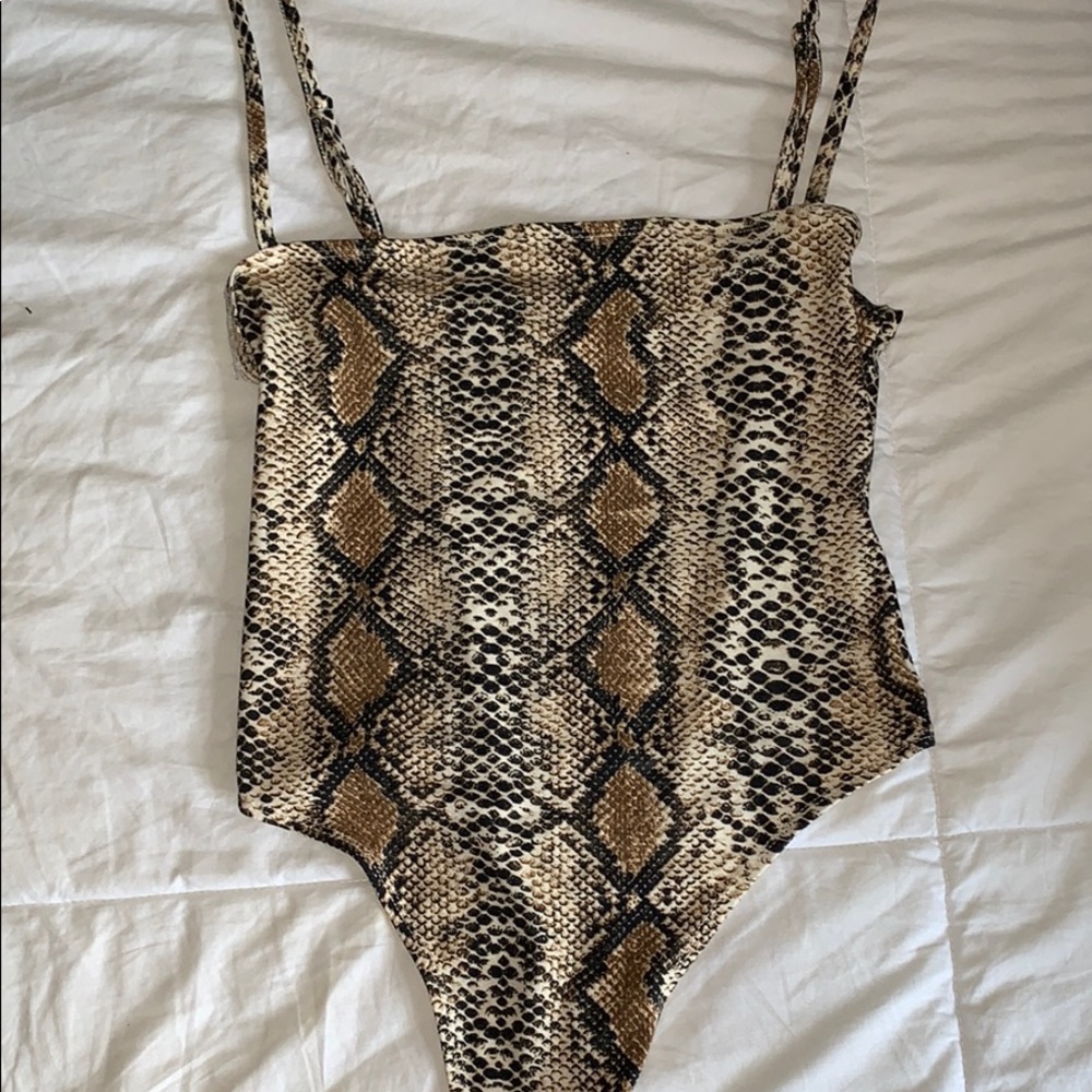 Snakeskin body suit